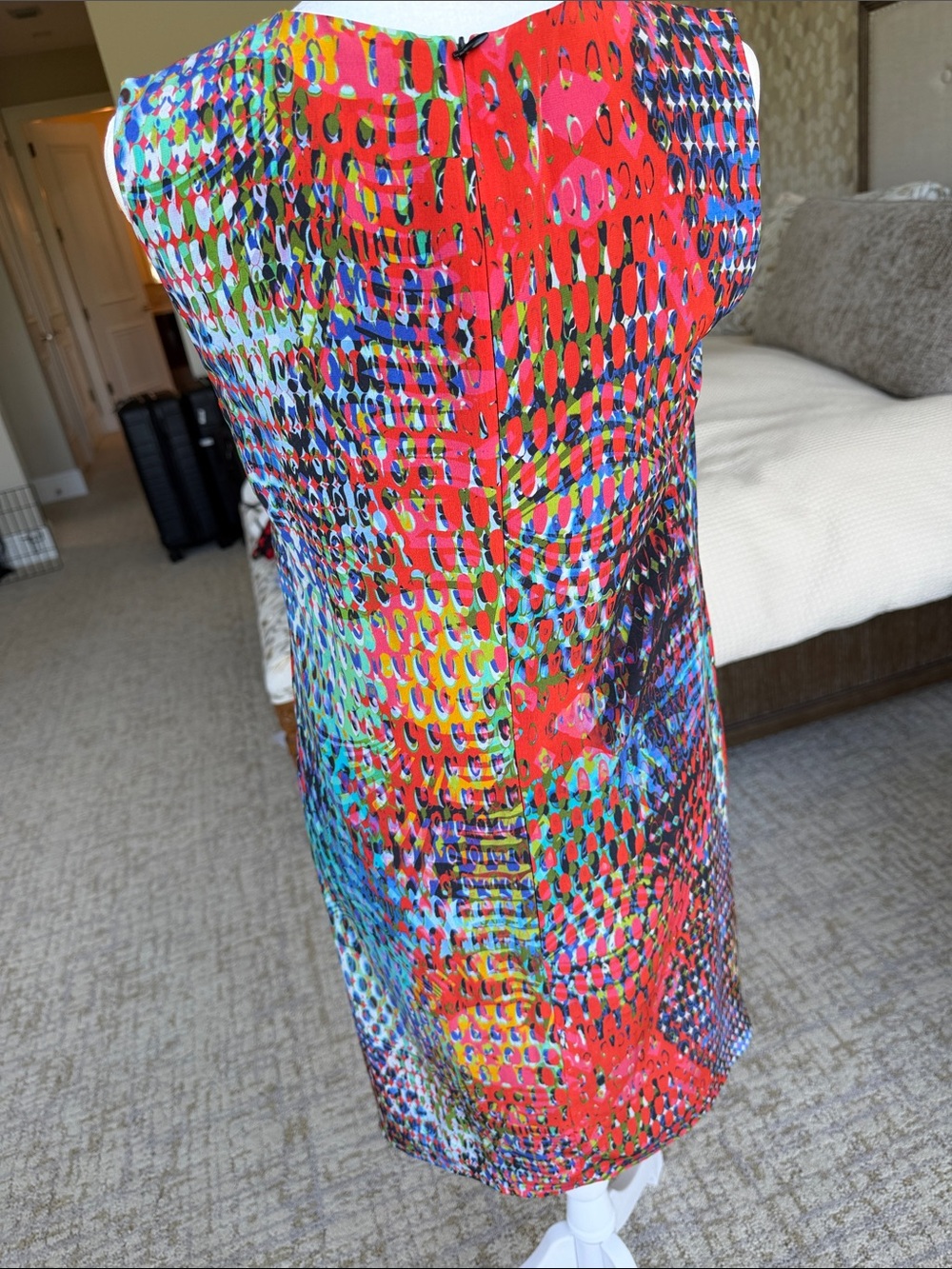 Missoni Multicolor Abstract A-Line Dress with Red and Blue Accents - Picture 4 of 6